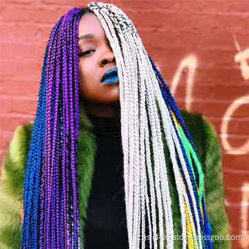 Zizi Braids Crochet Box Braids Colored Synthetic Braiding Hair for Women